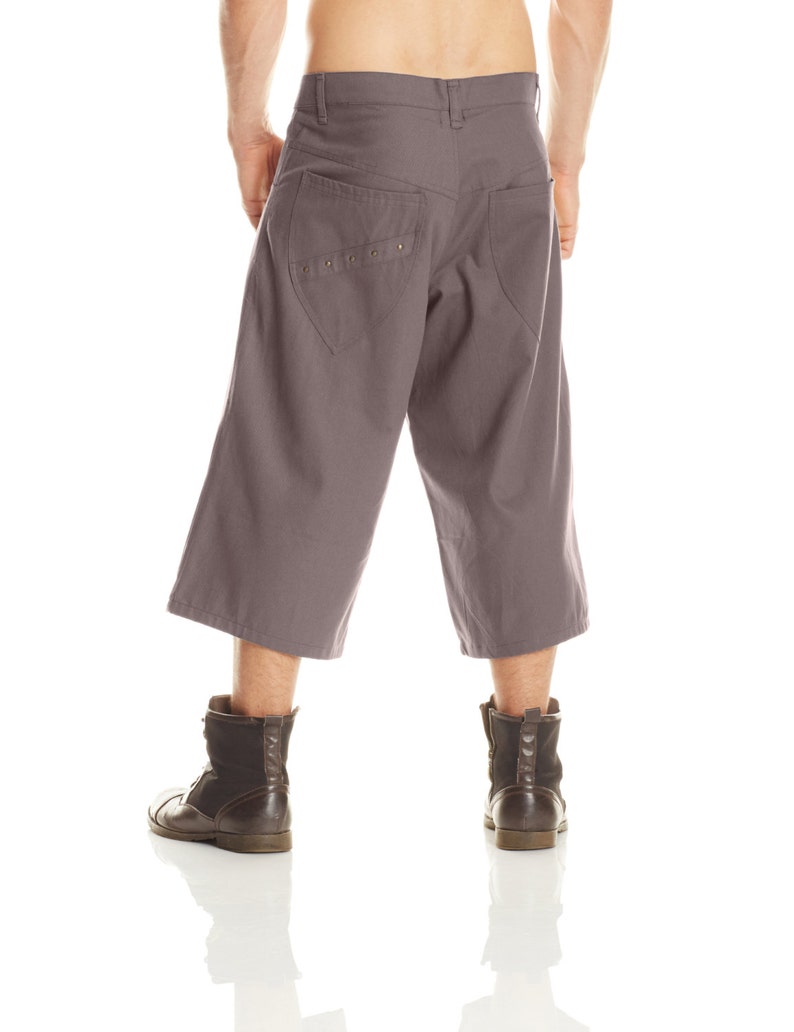 90s Inspired Cotton Canvas Skate Shorts - Unisex Capri Style image 2