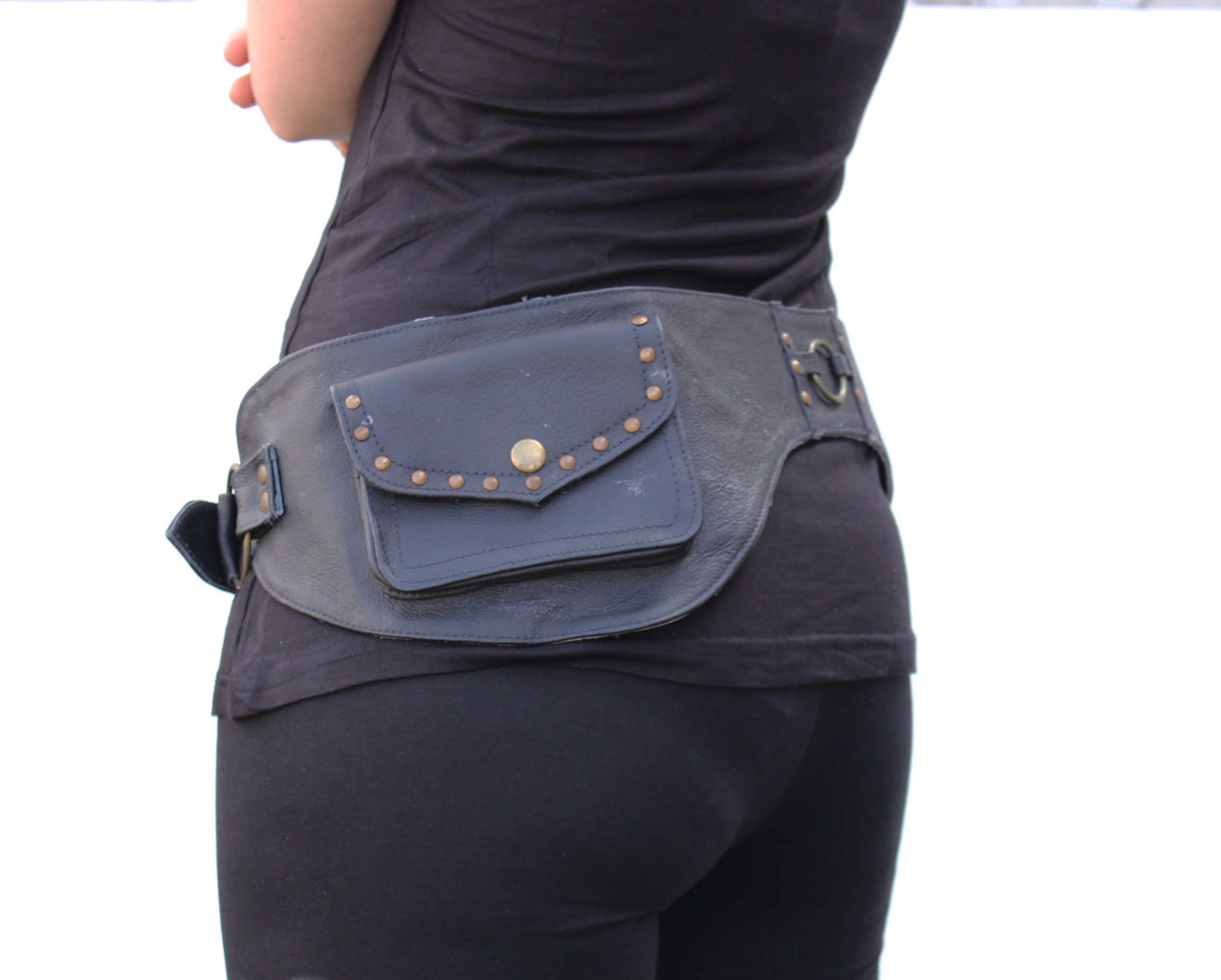 Ring Belt Mishu Leather Utility belt Lara Croft Hip bag | Etsy
