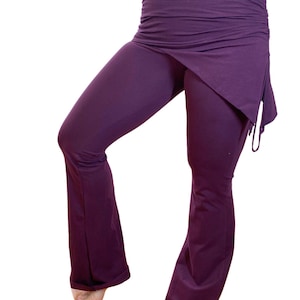 Fae Dance Pants ~ Mishu ~ Dance pant , Belly dance , Stretchy pant , Skirted pant ,Dance wear , Bell bottom