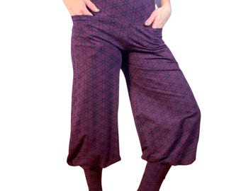 Harem Pants 2 Prints ~ Mishu ~ Harem Pants , Larp clothing , Hoop clothing , Tribal Fusion , Witchy Clothing