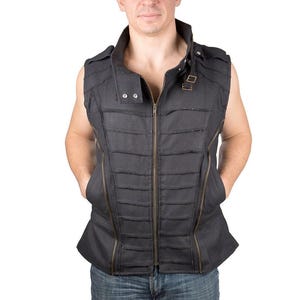 Denim Steampunk Vest ~ Mishu ~ Steampunk, Cyperpunk, Post Apocalyptic, Industrial clothing, Goth