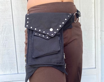 Raven Silver Utility Belt: Pas kieszonkowy z festiwalu gotyckiego