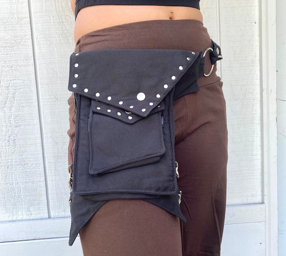 Canvas Utility Belt Festival Belt Pouch Hip Bag Fanny Pack 