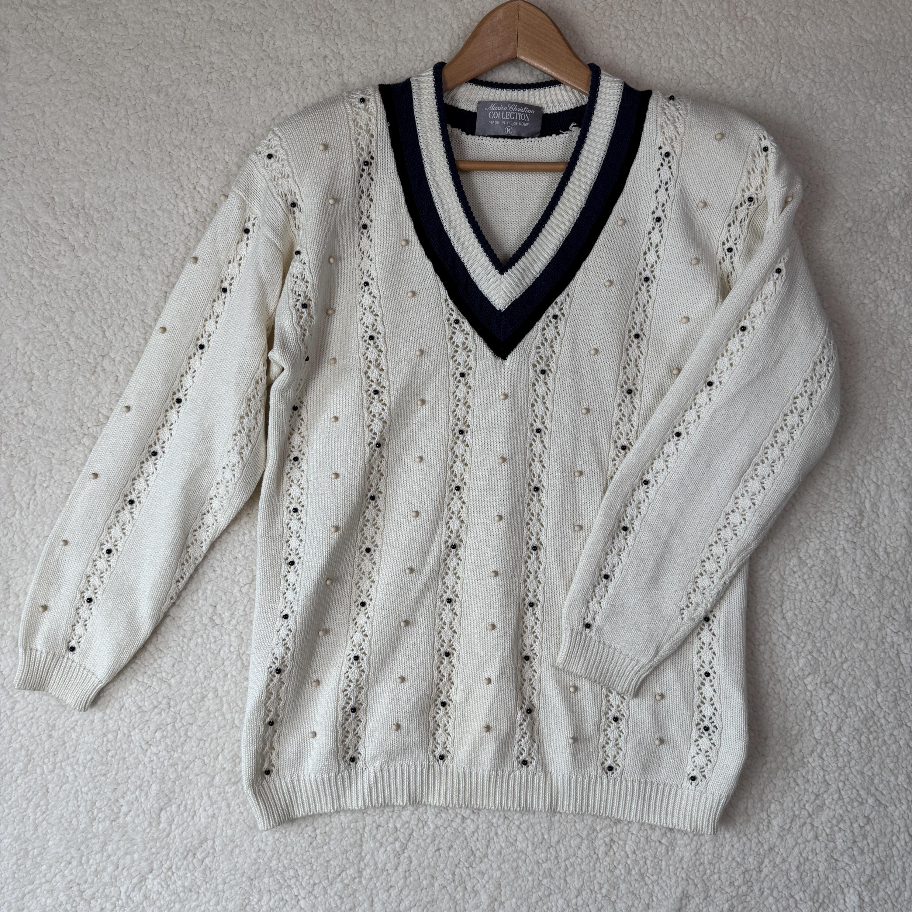 90s V Neck Sweater - Etsy