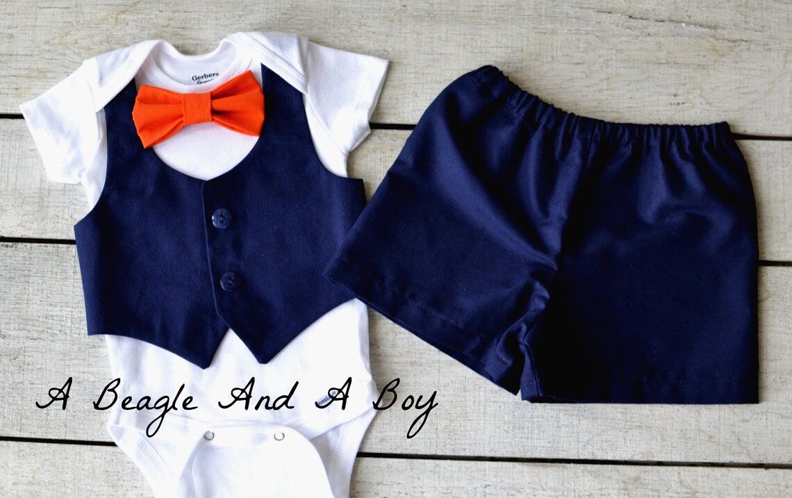 Baby Boy Clothes Baby Bow Tie Outfit Grey Vest Shorts Suit Etsy