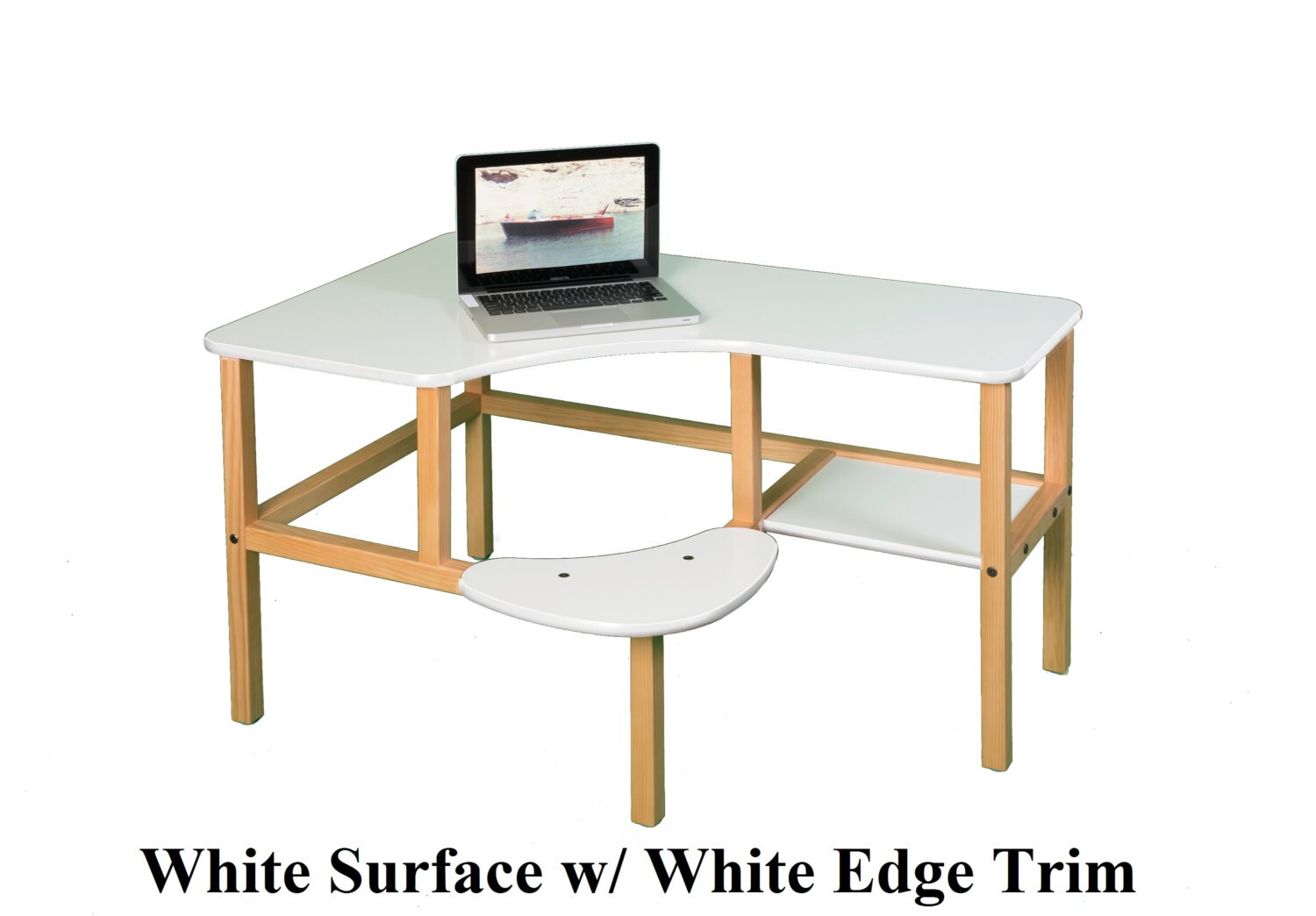 Childs Wood Desk W Attached Seat Grade School Size Made In Etsy