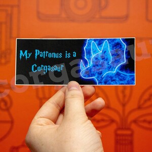 My Patronus is a Corgasaur Rectangle Cut Sticker