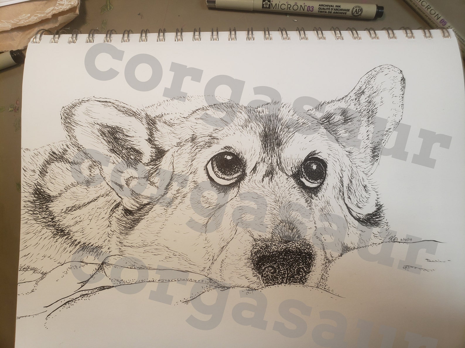 Custom Pet Portrait Pen/ink Hand Drawn Commissioned Piece! - Etsy