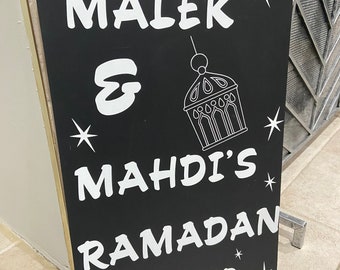 Custom Ramadan Eid Holiday Kids Family Event Sign