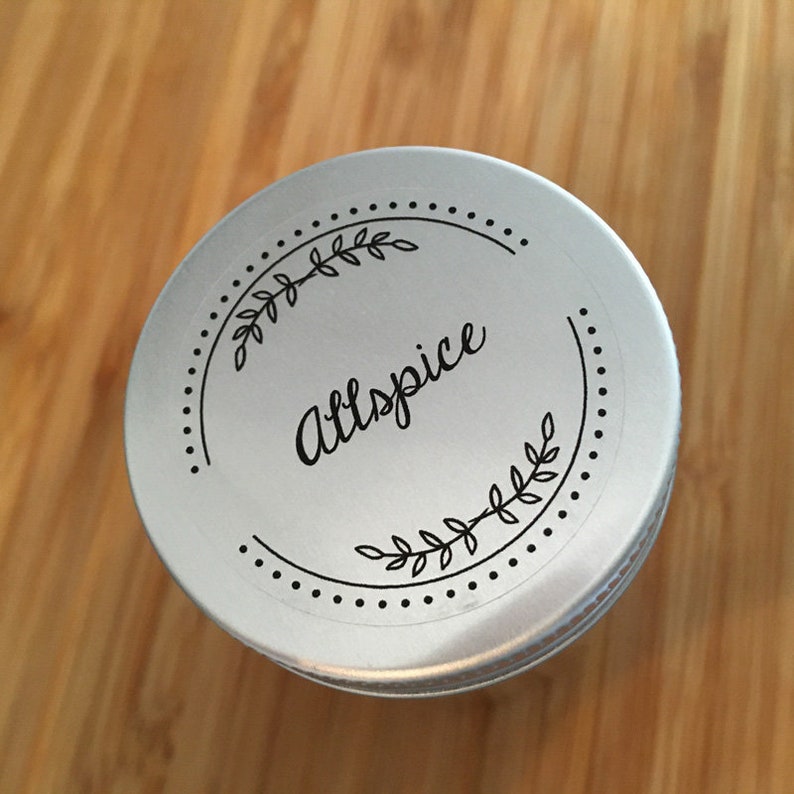 Herb and Spice Labels in Clear Vinyl Printed Set of 72 for Etsy