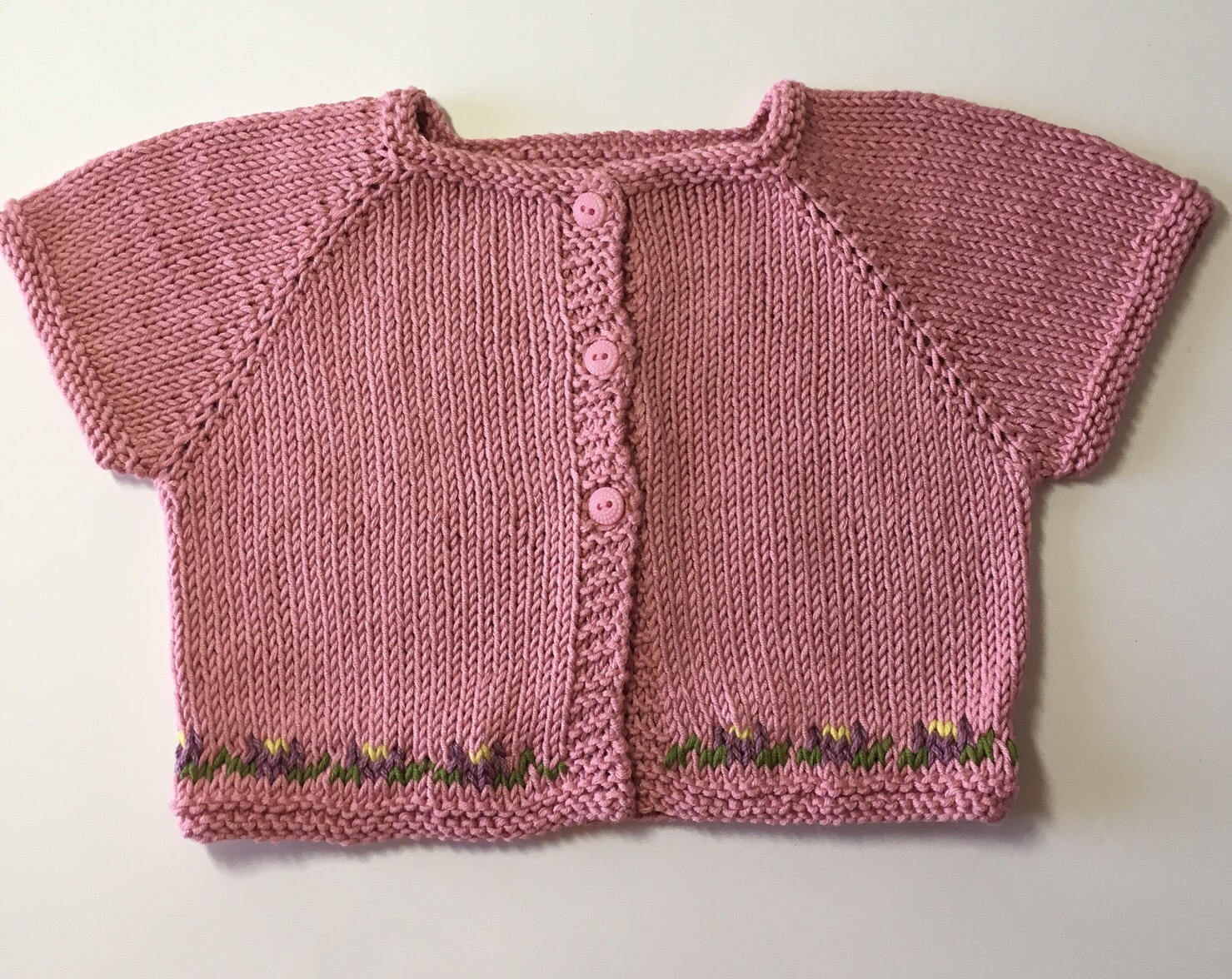 Short Sleeve Pink Baby Sweater Infant Sweater with Floral Etsy