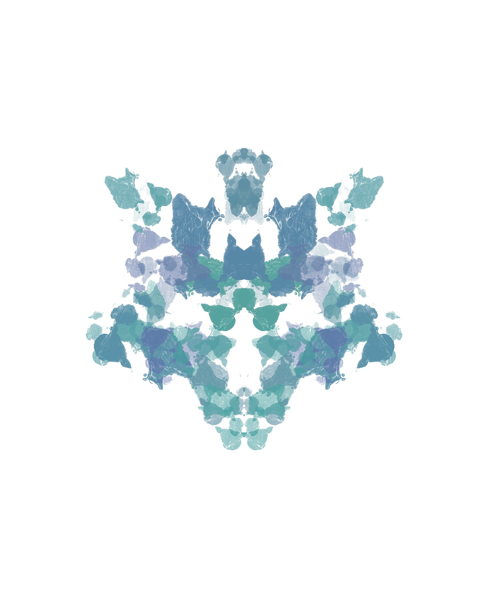 Blue Ink Blot printable Art Set de 3 Descarga Instantánea Etsy España