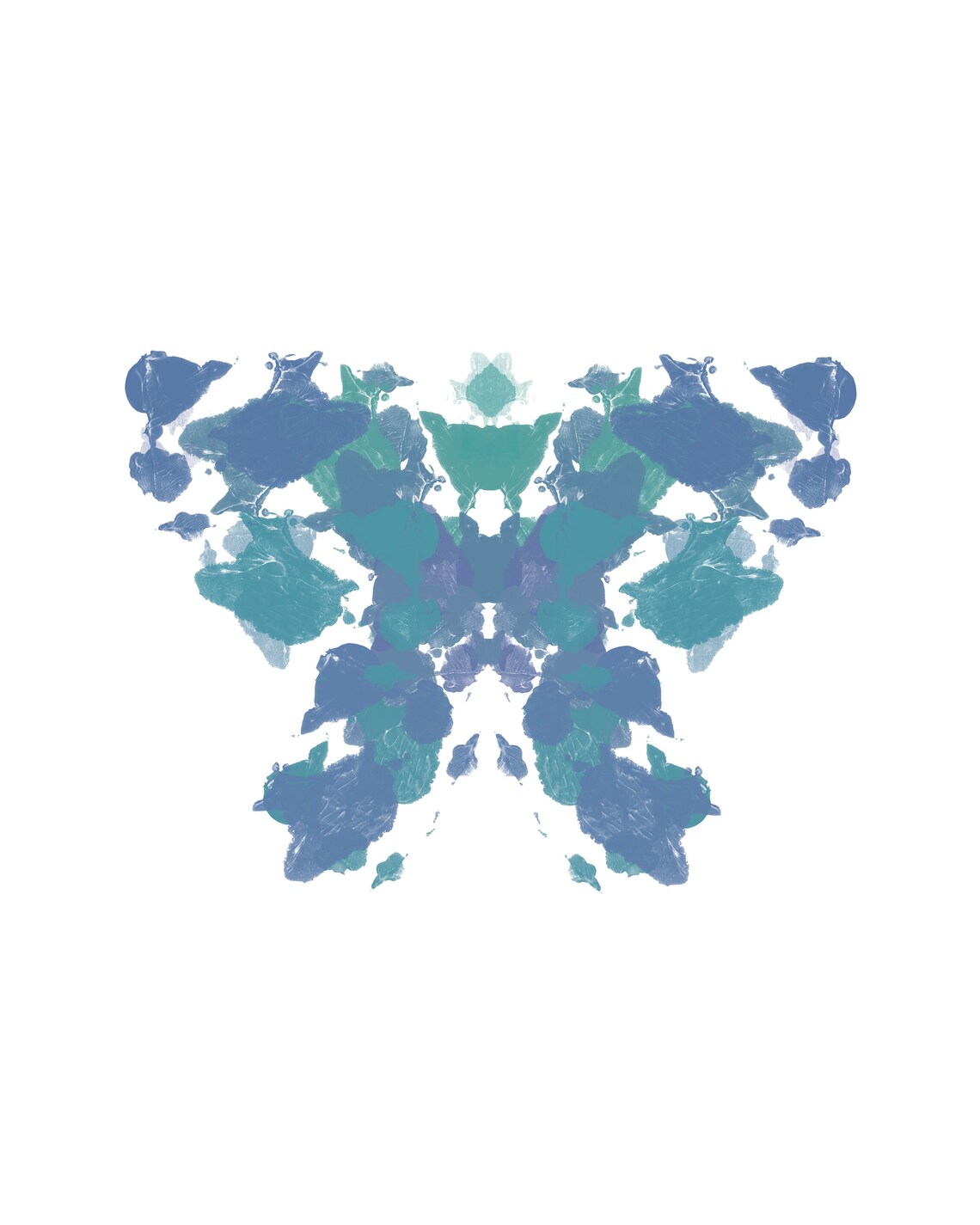 Blue Ink Blot Printable Art Set of 3 Instant Download Etsy