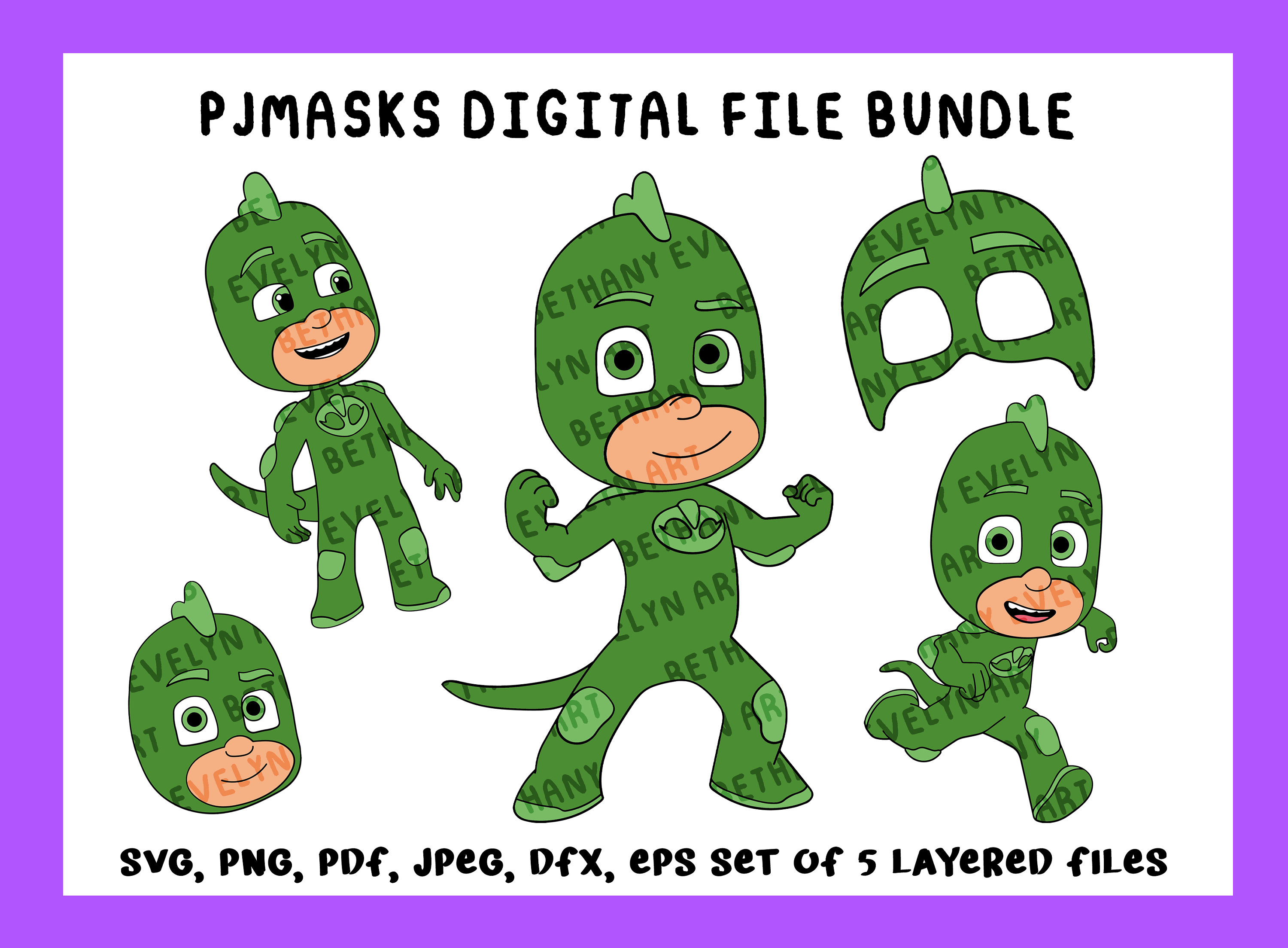 Pj Masks Silhouette Pj Masks Svg Pj Masks Party Gekko Etsy | My XXX Hot ...