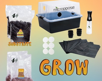Beginners Mushroom Grow Kit; Microppose Monotub Size Medium; Mushroom Cultivation Grow Kit Mono-tub Tek Multiple Variations