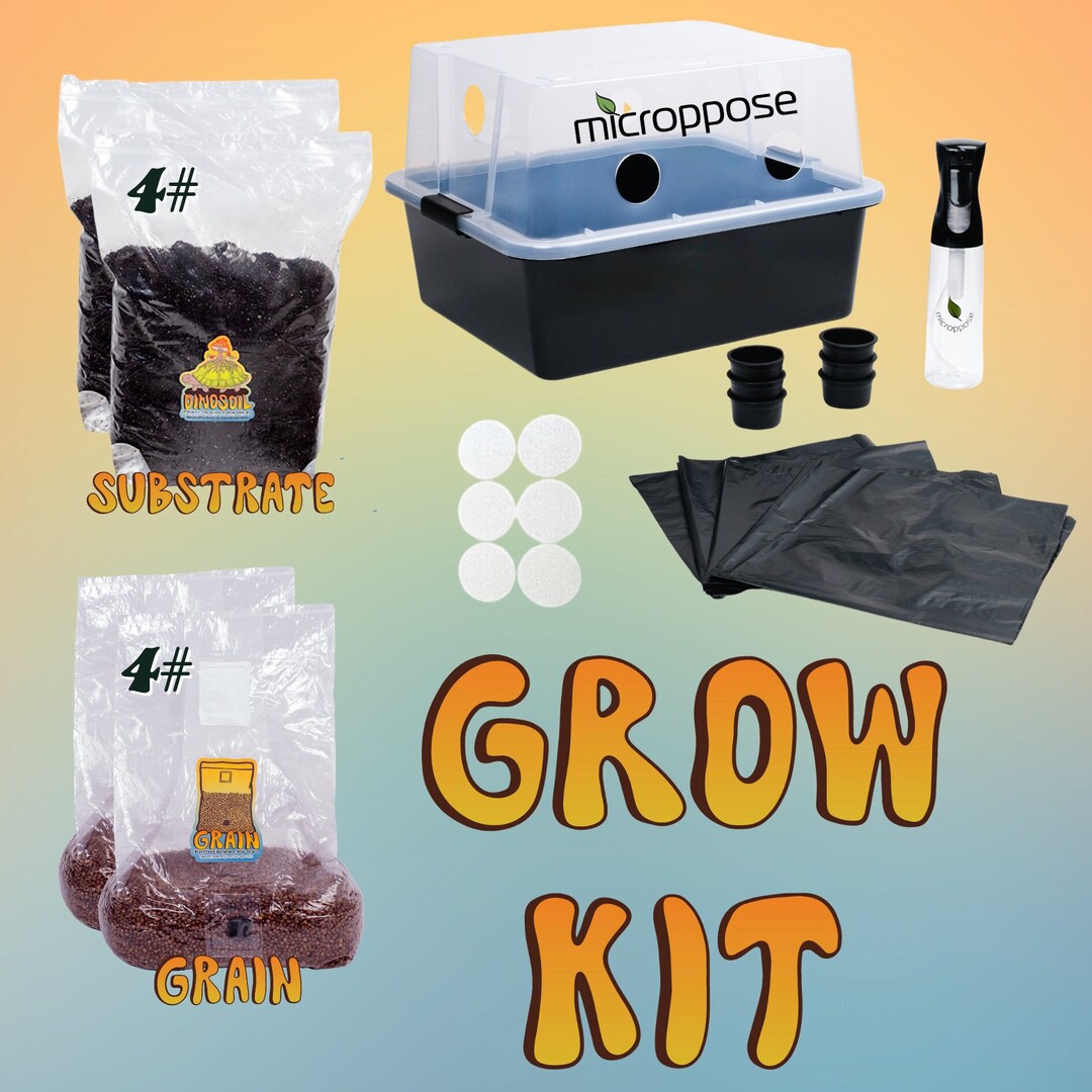 Beginners Mushroom Grow Kit Microppose Monotub Size Medium Mushroom
