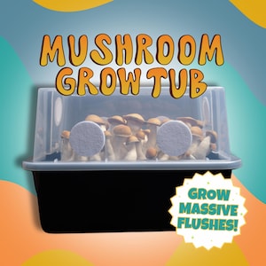 Microppose Monotub - Mushroom Cultivation Grow Kit for Easy Mono-tub Tek for Efficient DIY Mushroom Growing Small, Medium, Large Sizes