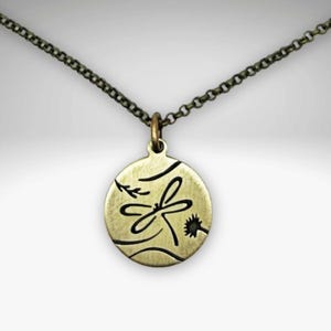 Dragonfly Pendant Necklace on chain