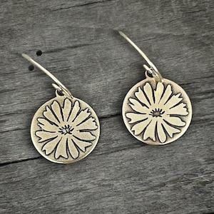 Bitterroot Earrings, Flower Jewelry,  Gift for Montana lover, Montana Wildflowers