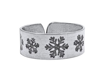 Snowfall Simple Adjustable Ring