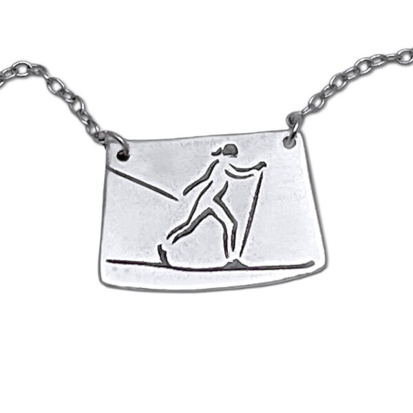 Nordic Skier Necklace - Cross Country Skiing