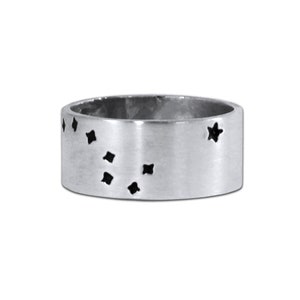 Big Dipper Constellation Ring, Inspired by Nature,  Great for Men or Women, Matte Silver or Antique Brass