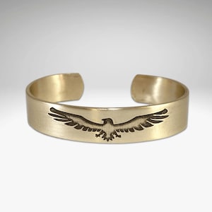 Freebird Eagle Matte Silver Cuff. Eagle Cuff for Men or Women, Nature Lover Gift . Animal Lover Gift. Outdoor Jewelry. Wildlife Bracelet