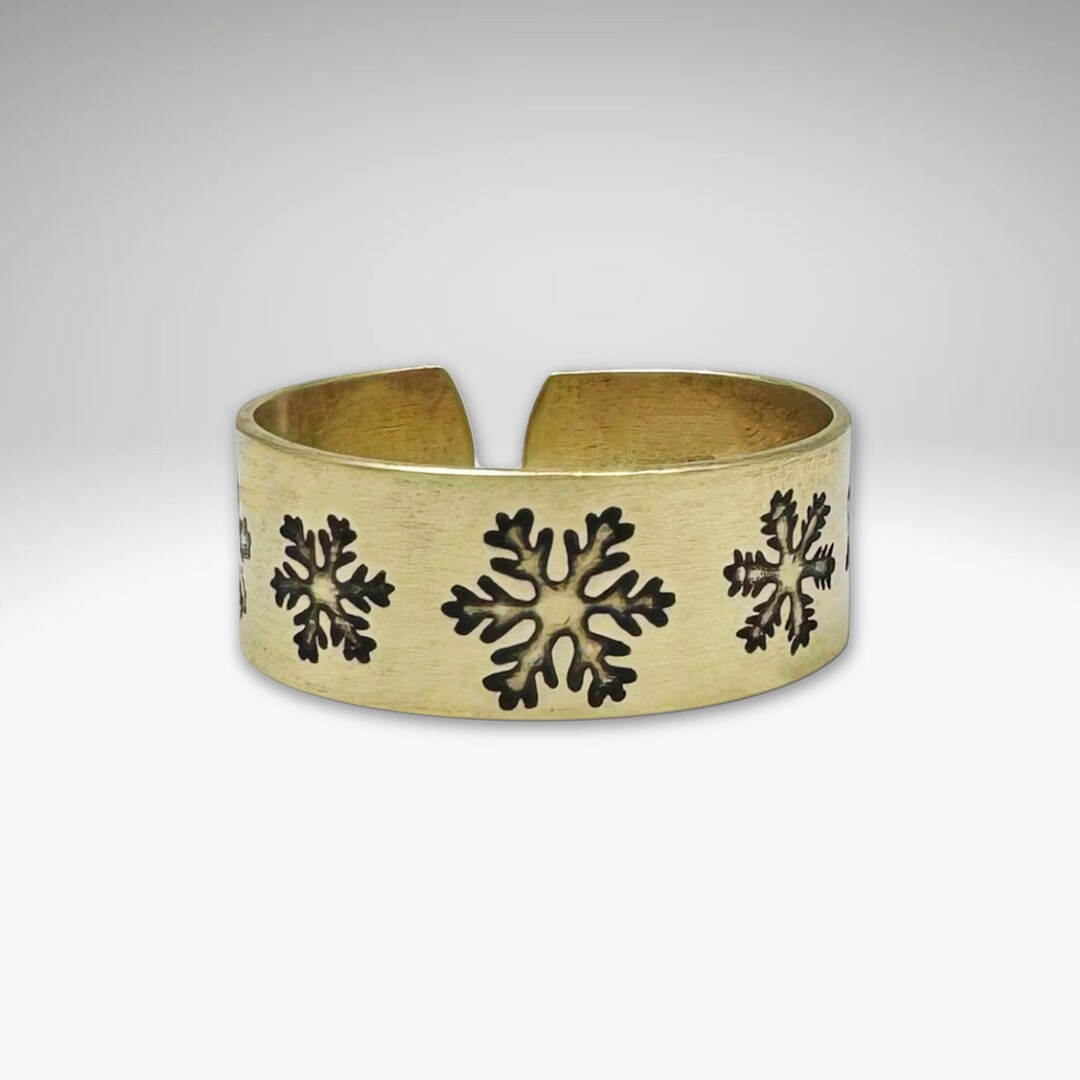 Snowfall Ring Snowflake Ring, Snowfall, Adjustable Ring - Etsy