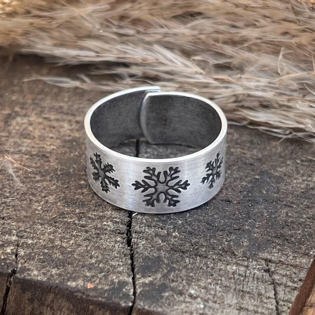 Snowfall Ring Snowfall Simple Adjustable Ring - Etsy