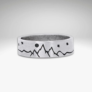 Mountain Ring, Celestial Jewelry, Nature Inspired Jewelry. High Alpine Ring.  Great for men or women.