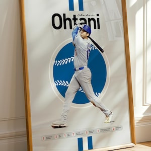 Affiche numérique Shohei Ohtani, téléchargement numérique, impression Shohei Ohtani, art Shohei Ohtani, affiche minimaliste, art Shohei Ohtani Dodgers