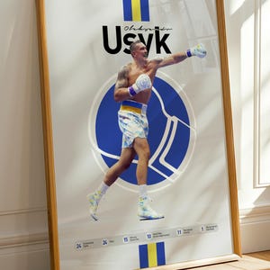 Oleksandr Usyk Boxing Poster: Minimalist Art Print (Digital Download