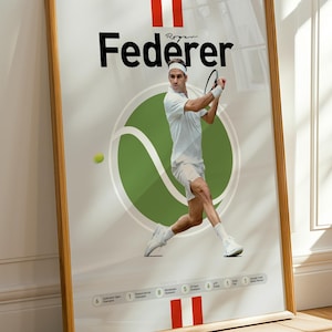 Roger Federer Minimalist Art Print: Sports Poster (Digital Download)