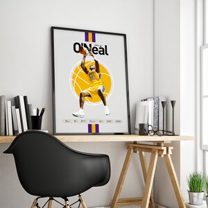 Shaquille O'neal Wall Art, Shaquille O'neal Print, Minimalist Poster ...