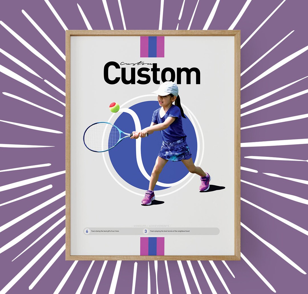 Custom Sports Art for Kids Custom Sports Poster for Family Etsy