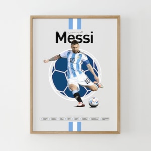 Lionel Messi Argentina Digital Print, Messi Print, Messi Poster, Digital Minimalist Poster, Office Wall Art, Bedroom art, Messi Soccer print