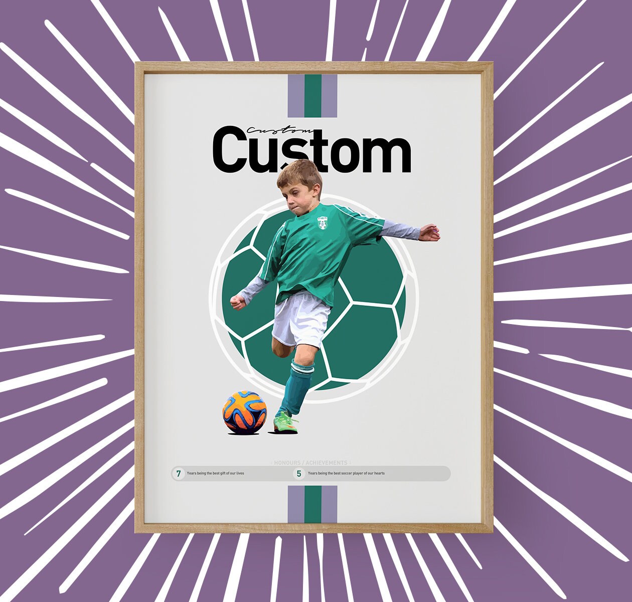 Custom Sports Art for Kids Custom Sports Poster for Family - Etsy