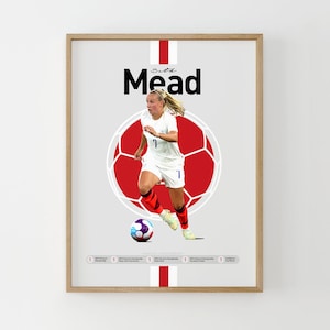Beth Mead England Print, Beth Mead Print, Beth Mead Poster, Minimalist Poster, Office Wall Art, Beth Mead England