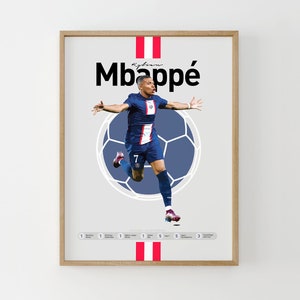 Poster Mbappé con marco 20x30 cm