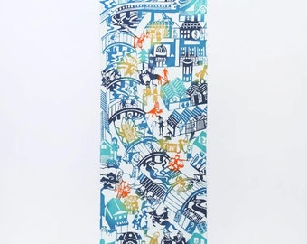 Rienzome Edo Nihonbashi Tenugui Art Tea Towel Versatile Cotton Cloth