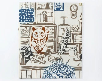Rienzome Vintage Shop Tenugui Art Tea Towall Versatile Cotton Cloth