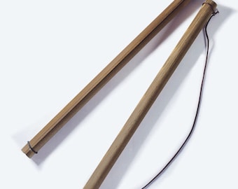 Japanese Hinoki Wood Tenugui Art Display Hanger for Wall Scrolls and Tapestry, Natural, Dark Stain, DIY, Made in Japan