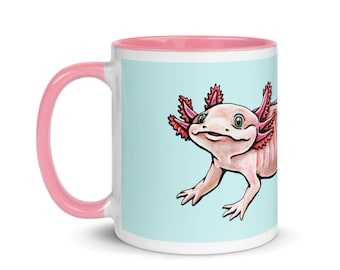 Caneca Axolotl com cor dentro