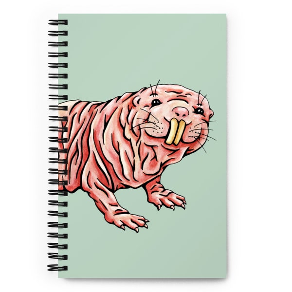 Naked Mole Rat Spiral notebook