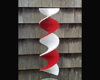 24" Red White Candy Cane Christmas painted spinner wood wooden porch patio yard tree happy holidays merry snow winter