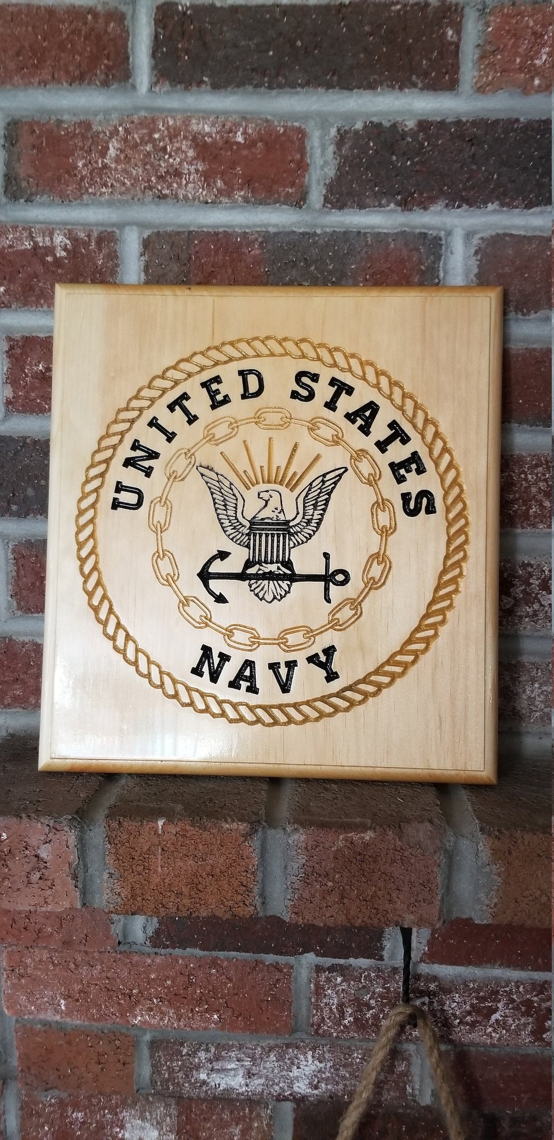 USA US Military Navy wood wooden hanging wall sign Etsy