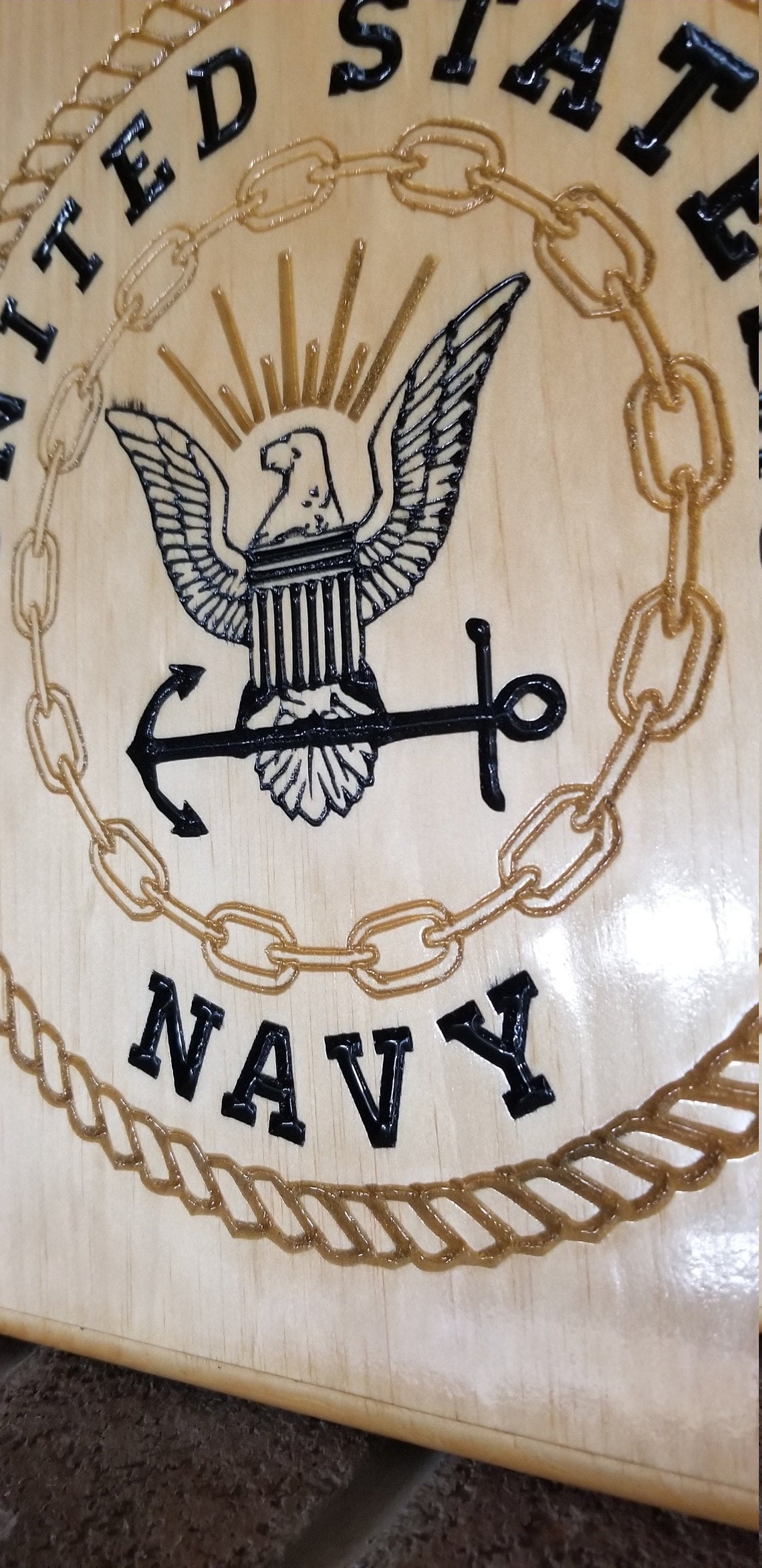 USA US Military Navy wood wooden hanging wall sign Etsy