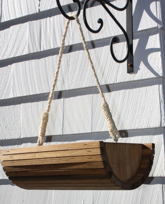 Hanging Rustic Half Moon Bucket Bowl Style Garden Indoor Outdoor  display picture 1