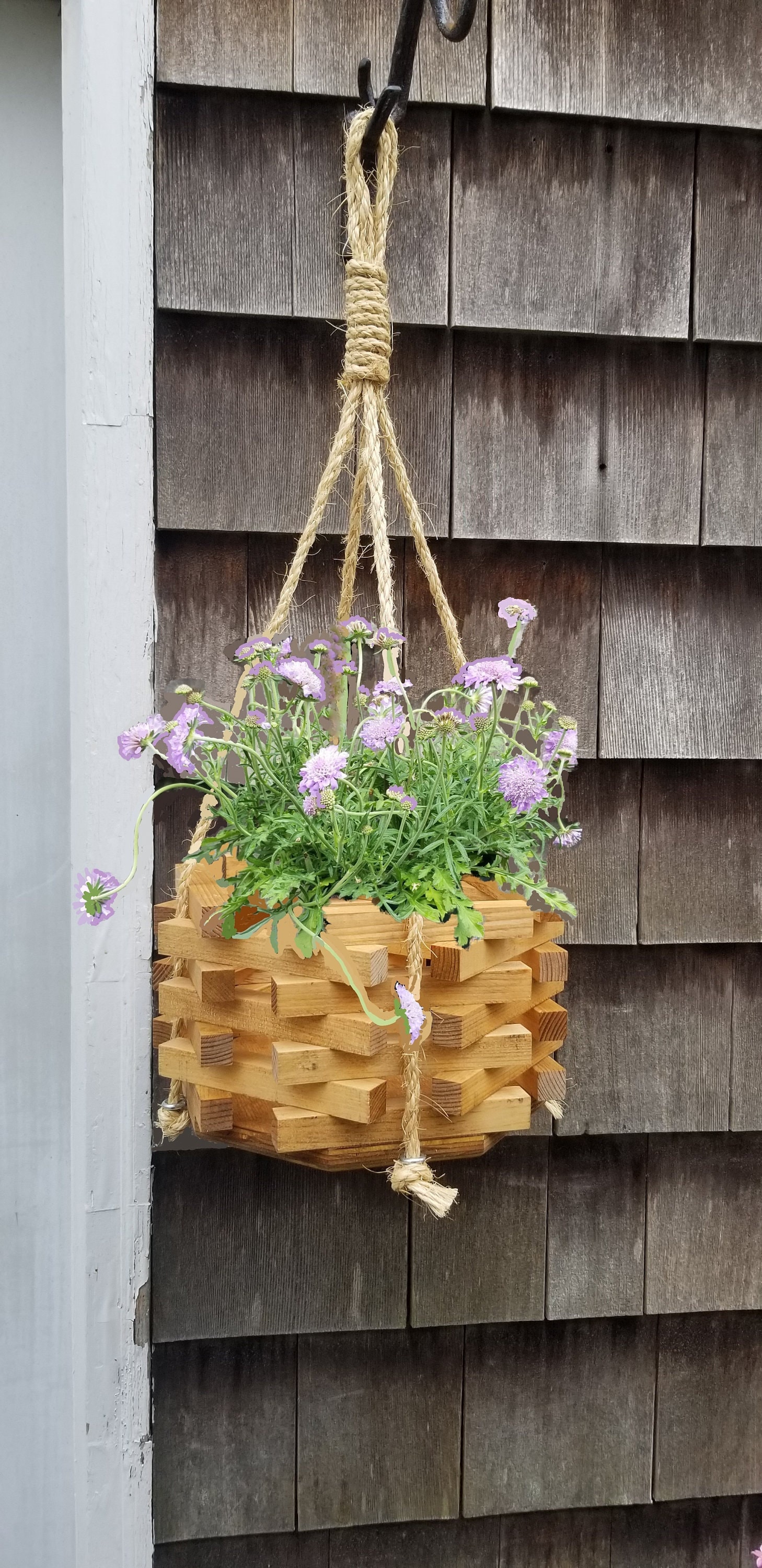 Stained/natural Hanging Indoor Outdoor Octagon Hexagon Wooden