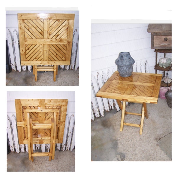 Indoor Folding Side Table Etsy